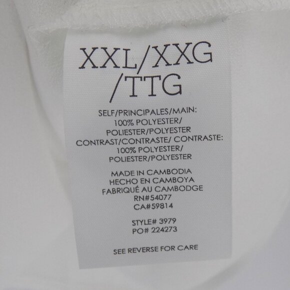 Cabi 3979 Portrait Sleeveless Ruffle Blouse Size XXL White - Picture 4 of 4